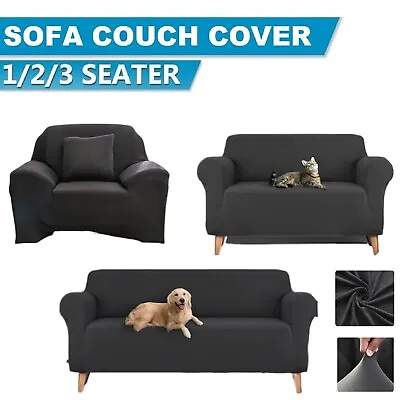 Sofa Covers 1 2 3  Seater High Stretch Lounge Slipcover Protector Couch Covers • $31.99