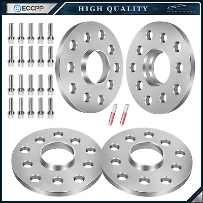 4 Pcs 10mm 5x100 Or 5x112 Hub Centric Wheel Spacers 14x1.5 For Volkswagen Audi • $56.95