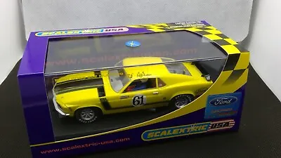 SCALEXTRIC 1/32 SLOT CAR C2760 Ford Mustang Boss 302 1971  Dan Furey  # 61 • $75