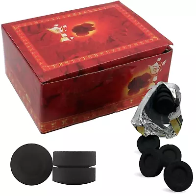 SHISHA HOOKAH CHARCOAL BAKHOOR INCENSE COAL TABLETS FOR Nakhla 100x • £8.59