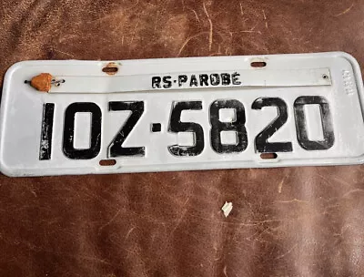 Brazil 🇧🇷 Brazilian License Plate Rio Grande Do Sul PAROBÉ Vintage Brasil • $32.75