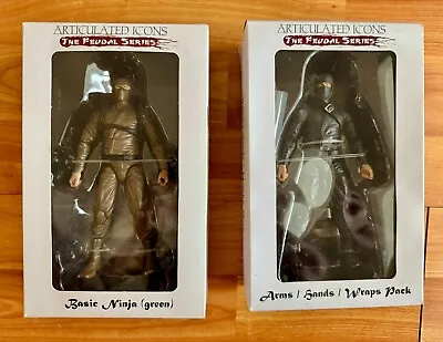 Articulated Icons Clan Of The Midnight Whisper Feudal Series And Brown Ninja NIB • $19.99