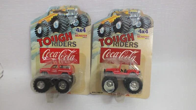 $12.95 • Buy Coca Cola Jeep Tough Riders Monster Wheels 1967 NEW Lot Of 2 Die Cast 4X4