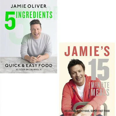 $58.97 • Buy Jamie Oliver Collection 2 Books Set 5 Ingredients - Quick & Easy Food,15 Minute 