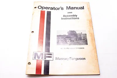 Massey-Ferguson 690 825 M6 Operator's Manual & Assembly Instructions Bale • $15.99