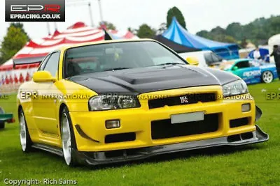 For Nissan Skyline R34 GTR AS Style FRP Front Bumper Lip With Undertray • $3042.55