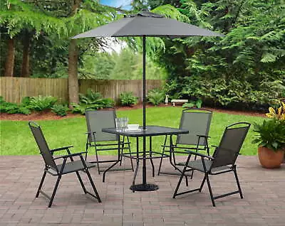 Mainstays Albany Lane 6-Piece Outdoor Patio Dining Set Gray/Black • $111.60