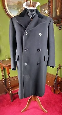 Vintage 1920's Mens Overcoat With Velvet Collar Original Label • £350