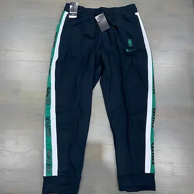 Nike NBA Boston Celtics Warm Up Jogger Pants Size S Black Green AV0674-010 • $44.99