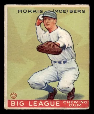 1933 Goudey Baseball #158 Moe Berg (factory Short Or Trimmed) GD • $400