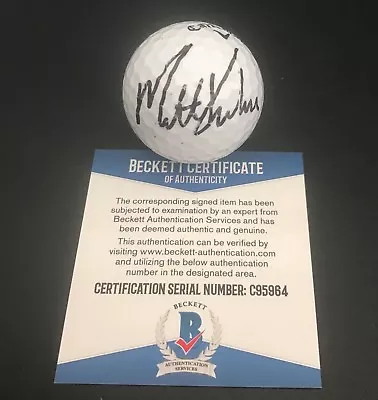 Matt Kuchar Signed Auto Pga Golf Ball Bas Beckett Coa 1 • $75