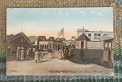 Antique 1913 Color Post Card Bass Point Mass MOXIE Soda Sign Advertising • $21