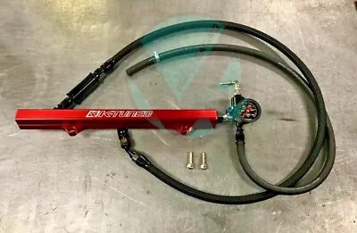 K Swap Center Feed 6AN Fuel System EG EK DC2 K Tuned RED Fuel Rail & FILTER • $379.95