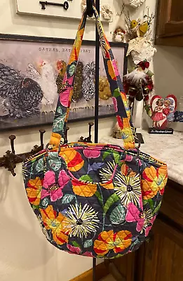 Vera Bradley Glenna Model Ribbons Pattern Handbag Tote VGC • $20