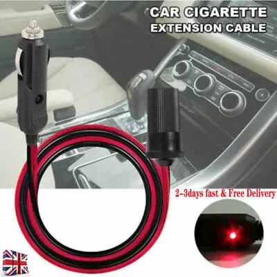 £6.29 • Buy 5M Car Cigarette Lighter 12V Extension Cable Adapter Socket Charger Lead New UK