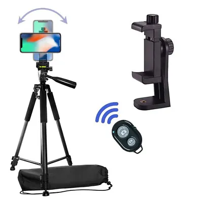 60  Inch Camera Tripod And Universal Rotating Phone Mount For IPhone & Samsung • $23.99