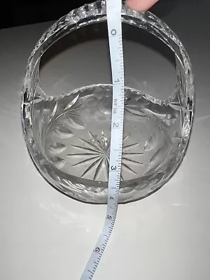 Vintag Etched Crystal Glass Bridal Basket. • $10.99