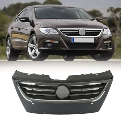 For 09-12 VW Volkswagen Passat CC Front Bumper Upper Grille Black W/Chrome Trim • $104