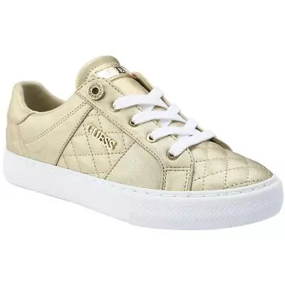 Guess Womens LOVEN Gold Casual And Fashion Sneakers 7.5 Medium (BM) BHFO 4502 • $29.99