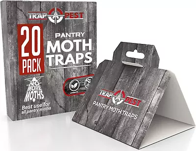 20 Pack Pantry Moth Traps - Safe And Effective For Food And Cupboard - Glue • $28.96