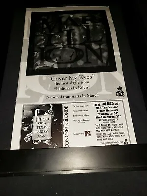 Marillion/Concrete Blonde Rare Original Radio Promo Poster Ad Framed! • $55