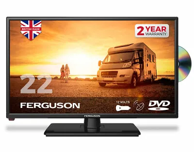 £185 • Buy FERGUSON 22  INCH 12v TRAVELLER TV DVD FREEVIEW HD SATELLITE CARAVAN MOTORHOME