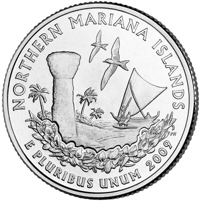 2009 P Northern Mariana Islands. U.S Territory  Uncirculated From US Mint Roll • $2.59