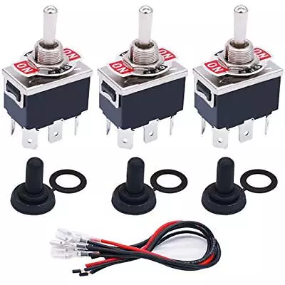 TWTADE 3 Pcs Momentary Heavy Duty Rocker Toggle Switch 6 Pin 3 Position ON-OF • $20.09