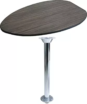 £59.99 • Buy EGG SHAPE Floor Island Free Stand Leg + TABLE Caravan Campervan HACIENDA/BLACK