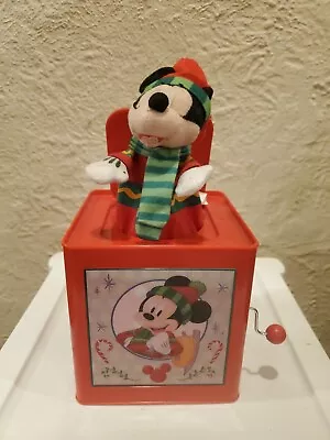 Mickey Mouse Christmas Jack In The Box - MUSICAL TOY GEMMY 2019 - Used • $25