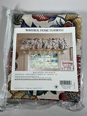 Vintage Waverly GreenfieldBalloon Valance Tapestry 79 X 14 Floral NIP • $19