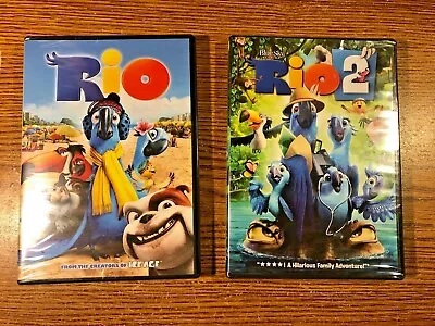 Rio 1 & 2 DVD LOT Kids Family Movie Bruno Mars Anne Hathaway Blue Sky BRAND NEW • $5.99