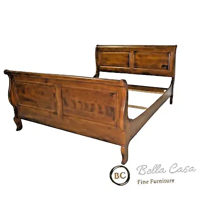 Ethan Allen Country French Queen Sleigh Bed Birch Maple #26-5611 #236 Fruitwood • $1375