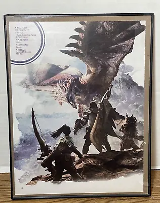 Monster Hunter Rise Promo Rare Small Poster / Ad Page Framed • $45