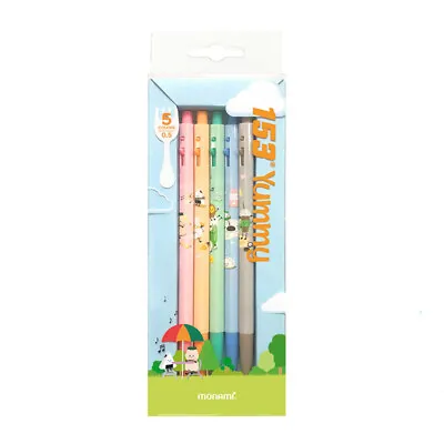 Monami 153 Ball Point Pen Yummy Series 0.5 Mm 5 Pcs Set Ink- 5 Colors • $7.80