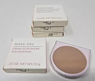 Lot Of 4 Mary Kay Creme To Powder Foundation Ivory 3.0 5485 3.5oz • $39.99