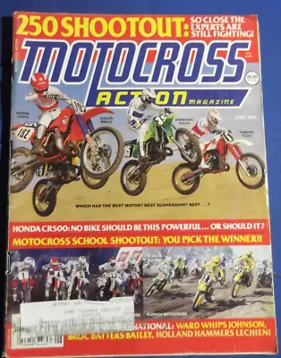 Motocross Action Magazine-june 1985-honda Cr500r-gatorback Nats-supx-vintage • $12