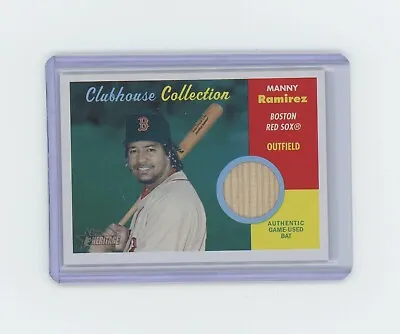 2 - Topps Heritage Manny Ramirez Clubhouse Collection Bat Relic Cards 2006 2005 • $4.99