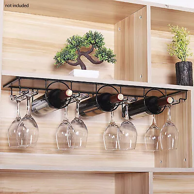 Wine Rack Hanging Glass Holder Wall Mount Metal Champagne Wine Bottle Holder NEW • $21.86