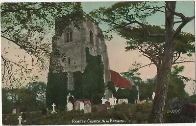 Vintage Colour Postcard Ramsey Church Near Harwich Valentine's Series • £5