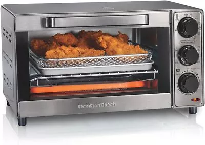 4 Slice Toaster Oven Air Fryer Combo Stainless Steel • $89.99