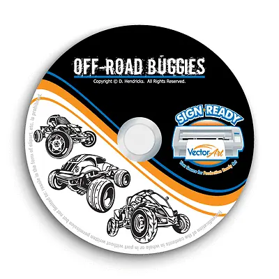 Off-road Buggies Clipart-vector Clip Art-vinyl Cutter Plotter+tshirt Graphics Cd • $19.95