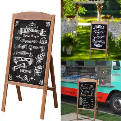 £28.95 • Buy Large Chalkboard A Board Frame Magnetic Blackboard On Street Welcome Advertising