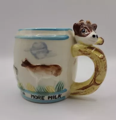 Vintage 1950s Whistle For More Milk Cow Mug W/whistle • $29