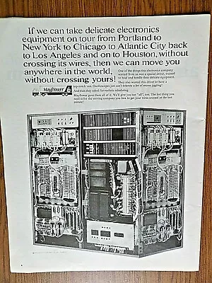 1970 Mayflower Moving Transit Company Ad Delicate Electronics Equipment On Tour • $3