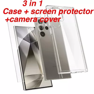 Samsung Galaxy S24 Ultra Plus S23 Case Premium Clear Heavy Duty Shockproof Cover • $4.50