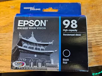 Epson T98 Black High Yield Ink Cartridge NEW!  CIB • $10.99