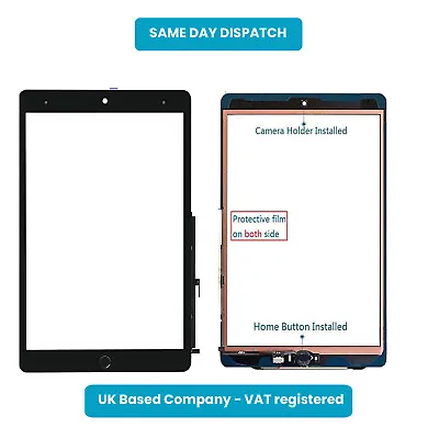 Touch Screen Digitizer Glass For IPad 2021 9th Gen 10.2  Replacement Home Button • £11.99