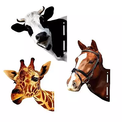 Animal Heads Metal Sculpture Wall Sculpture Realistic Wall Mounted Animal Heads • £14.17