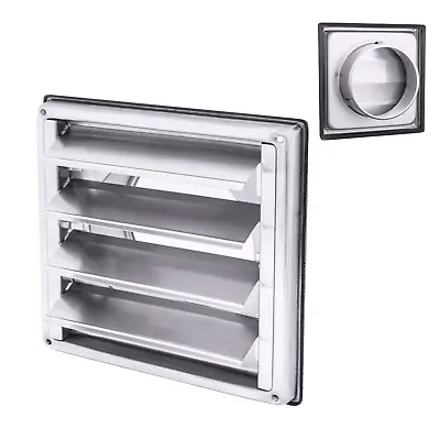 Handua Stainless Steel Square Exhaust Air Dryer Vent Cover With Moving Lamella • $17.99